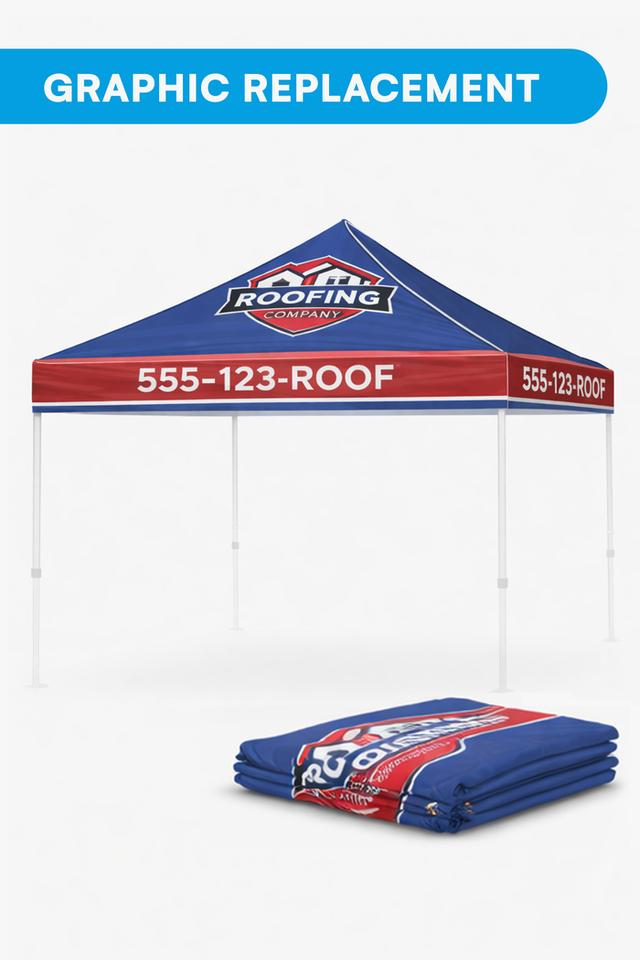 10ft x 10ft Custom Canopy Tent Graphic Only