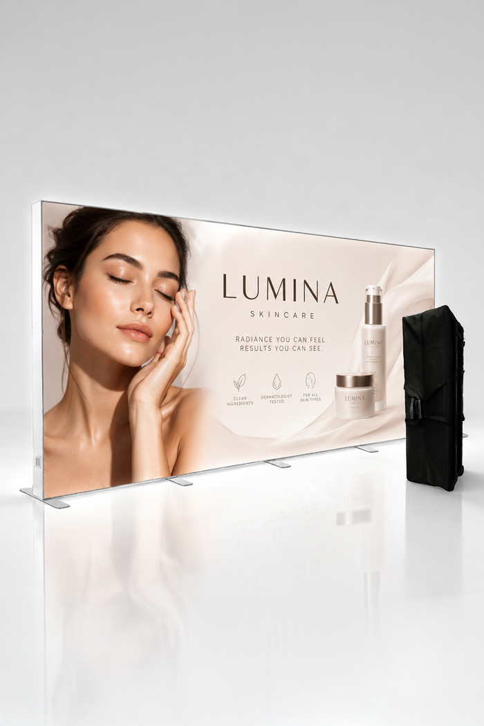 20ft Premium SEG Light Box Display with LED Backlit Frame