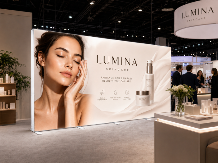 20ft Premium SEG Light Box Display with LED Backlit Frame