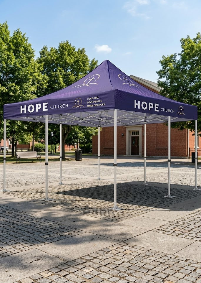 20ft x 20ft Custom Canopy Tent - Printed Outdoor Event Tent