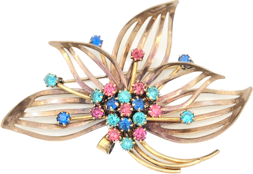 60s Charles Reiss Co. 1/20th 12k gf Burst Brooch