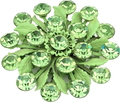 60s Green Burst Flower Brooch