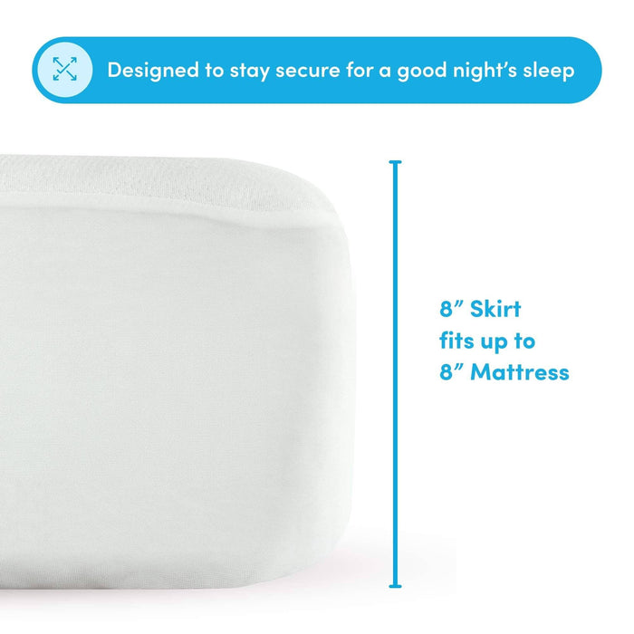 8-inch skirt mattress cover designed to fit securely for optimal sleep support