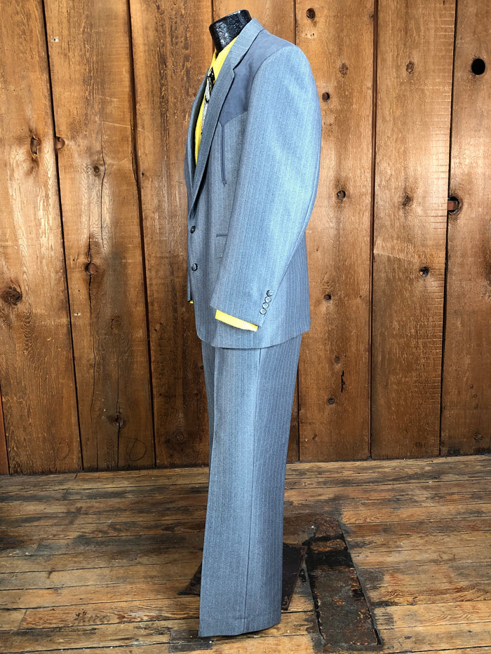80s Five G’s Tailored Gray Western Suit    W34