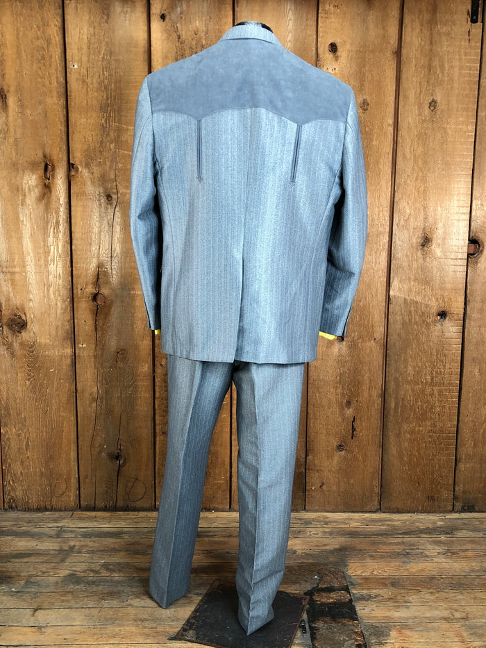 80s Five G’s Tailored Gray Western Suit    W34