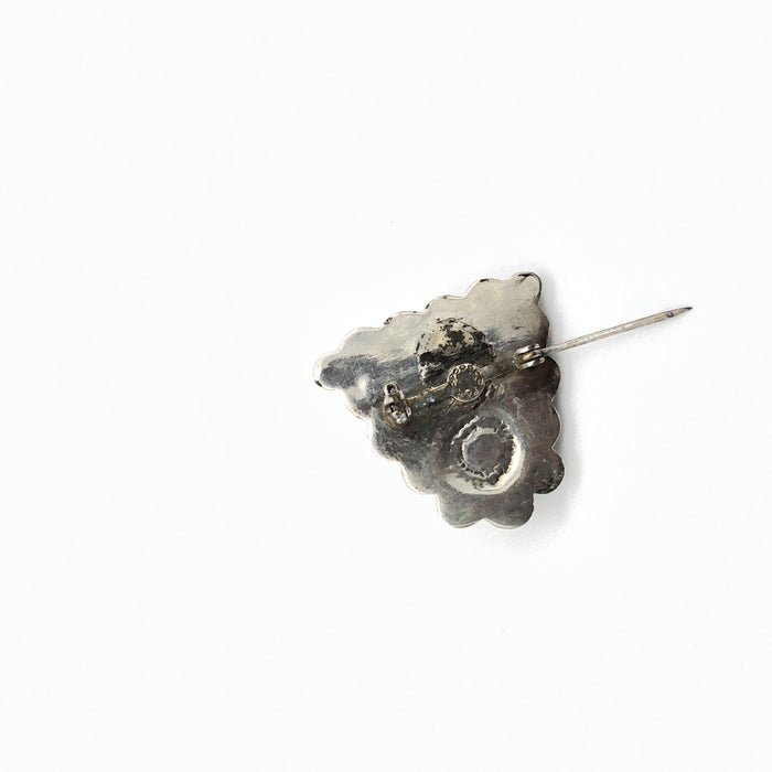 80s Sterling Iguala Aztec Brooch