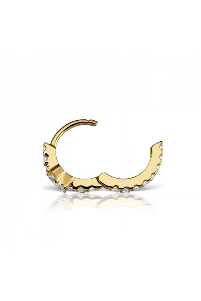 8mm Diamond Star Eternity Earring - Yellow Gold