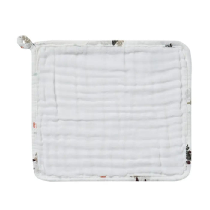 9-Layer Organic Cotton Muslin Hooded Baby Bath Towel