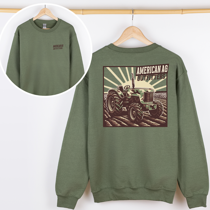 AAO Camo Tractor – Crewneck - Front & Back!