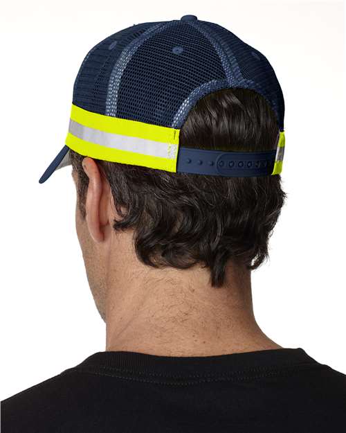 Adams Headwear Trucker Reflector High-Visibility Constructed Cap TR102