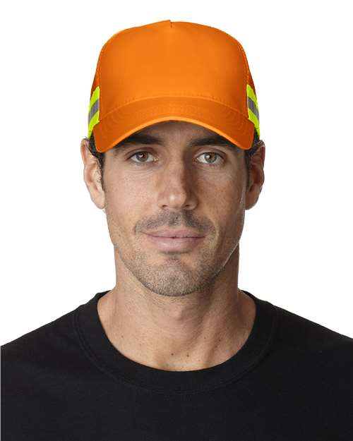 Adams Headwear Trucker Reflector High-Visibility Constructed Cap TR102
