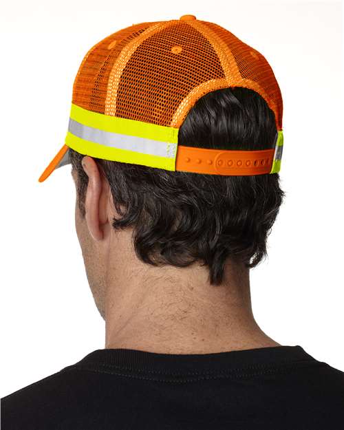 Adams Headwear Trucker Reflector High-Visibility Constructed Cap TR102