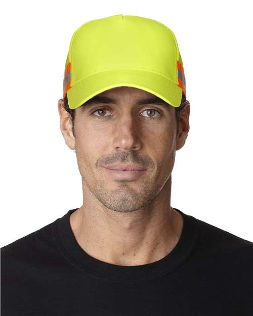 Adams Headwear Trucker Reflector High-Visibility Constructed Cap TR102