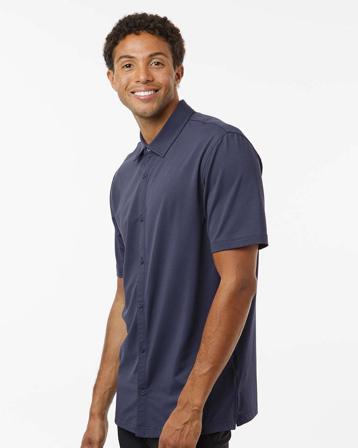 Adidas Men's Full Button Down Short Sleeve Shirt A595