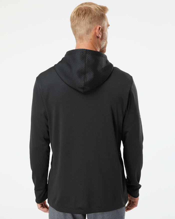 Adidas Men's Textured Mixed Media Midweight Hooded Sweatshirt A530