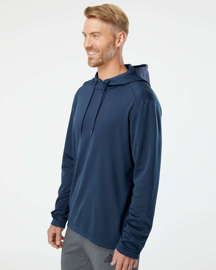 Adidas Men's Textured Mixed Media Midweight Hooded Sweatshirt A530