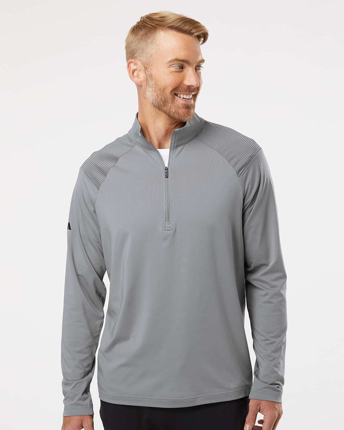 Adidas Men's Ultimate365 Lightweight Shoulder Stripe Quarter-Zip Pullover A520