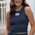 Adult Navy Solid Tank