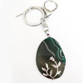 Agate Flower Oval - Green