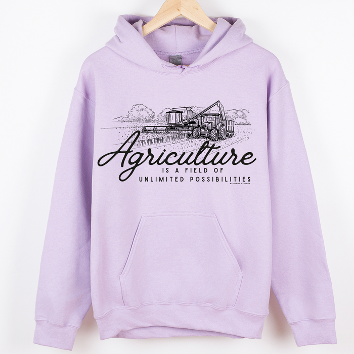 Agriculture is a Field of Unlimited Opportunities Black Ink - Hoodie