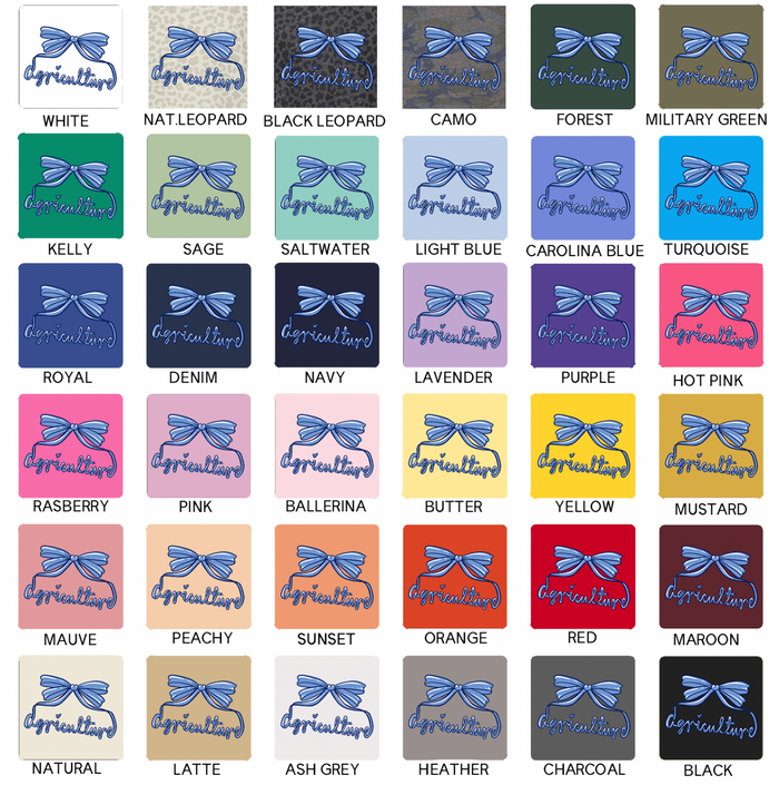 Agriculture Script Bow Blue– Infant/Toddler/Youth