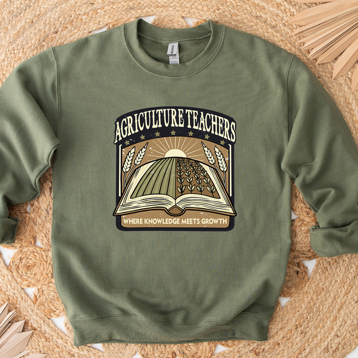 Agriculture Teacher Where Knowledge Meets Growth– Crewneck