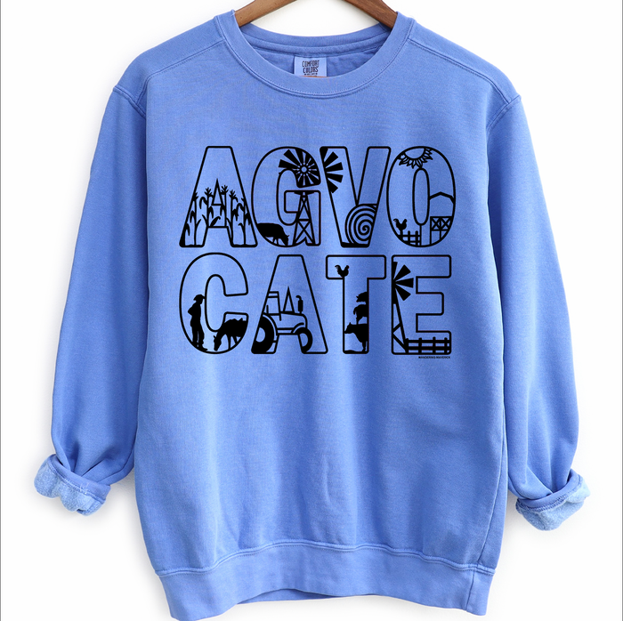 Agvocate Outline Black Ink - Crewneck