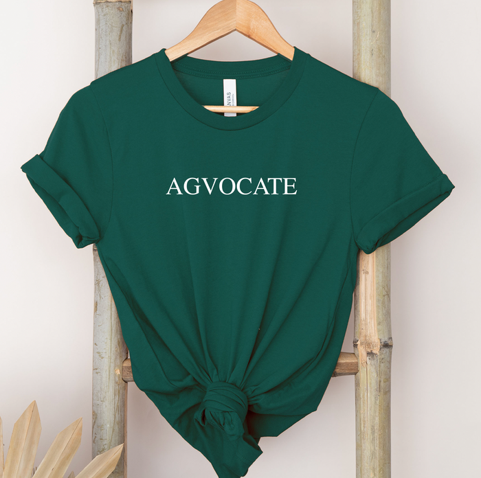Agvocate Text White- Bella Canvas T-Shirt