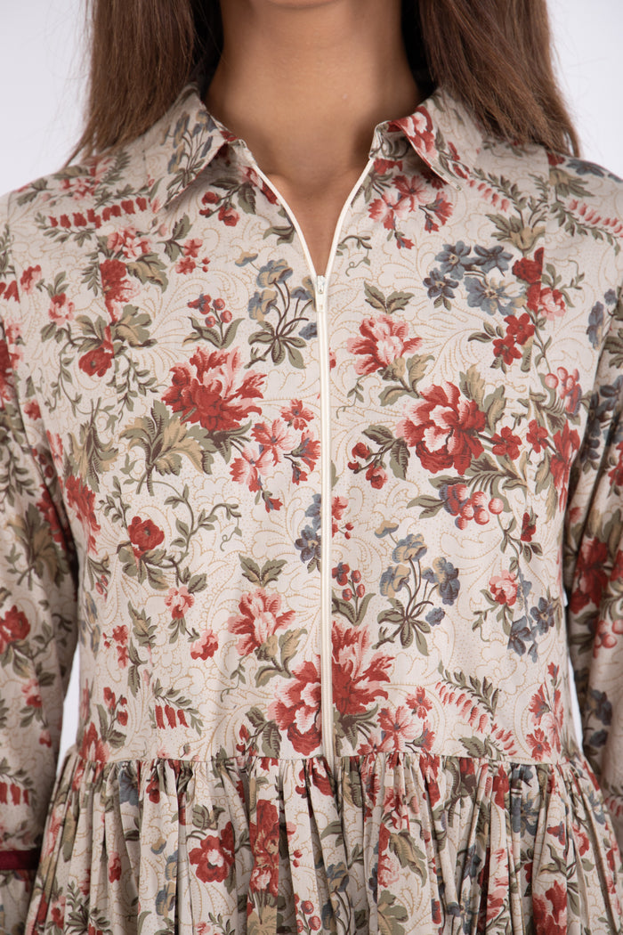 Alep Cotton Printed Floral Dress