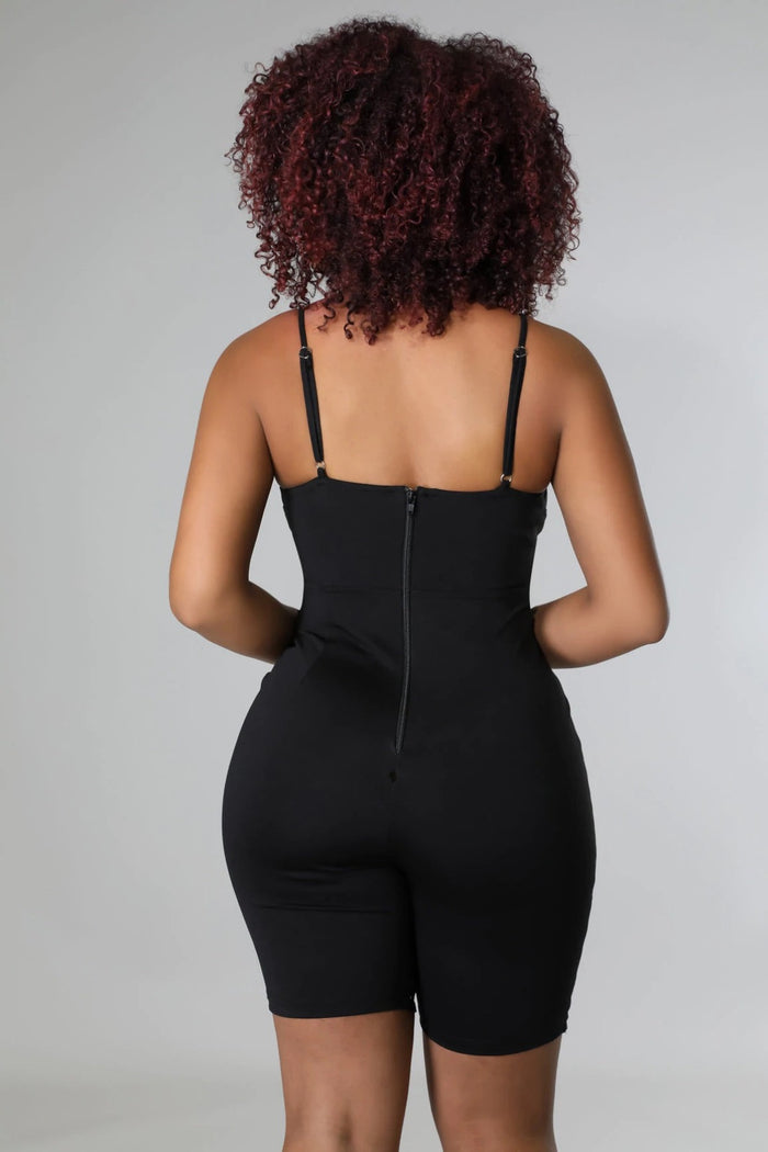 All Grown Up....Spaghetti Strap Corset Romper Good Time USA