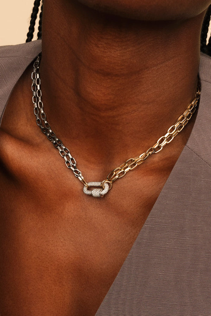 Allstone Chubby Babylock with Diamonds - 14k Yellow Gold White Diamonds