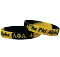 Alpha Silicone Black and Gold Wristband