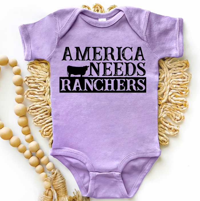 America Needs Ranchers Black Ink - Infant/Toddler/Youth