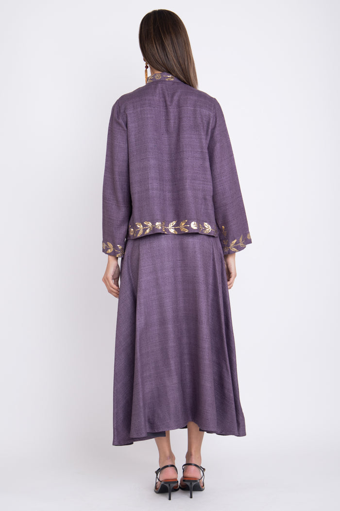 Amina Silk Purple Skirt