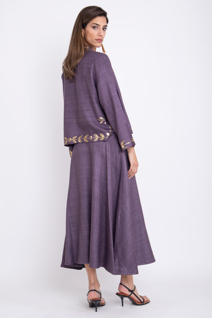 Amina Silk Purple Skirt