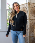 Ampersand Ave Quilted Bomber Jacket - Black FINAL SALE Ampersand Ave