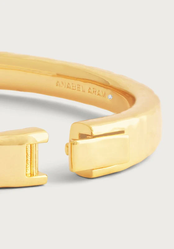 Anabel Aram Farrier Thin Hinged Bangle Gold
