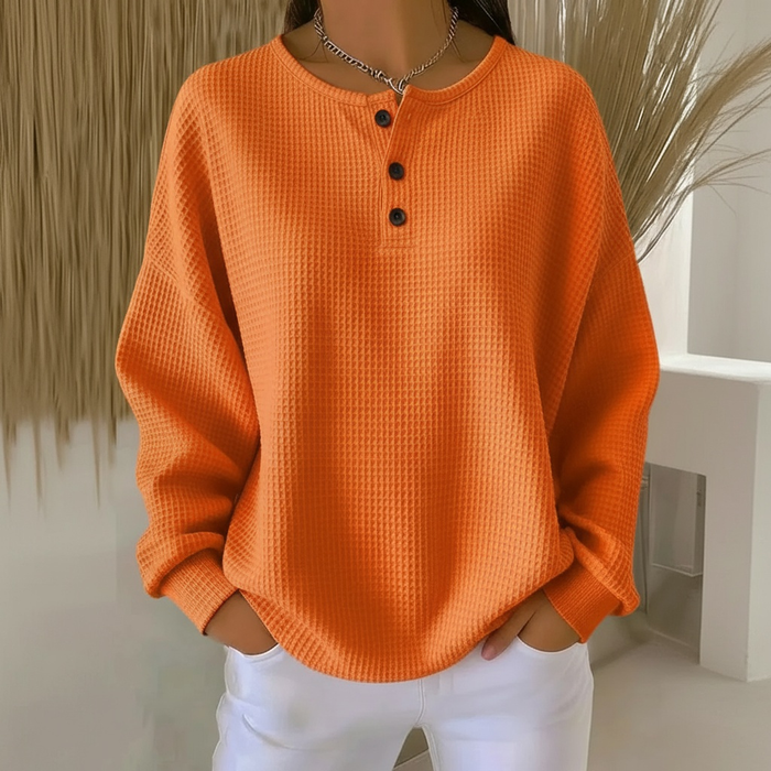 Anne | Cozy Waffle Knit Henley