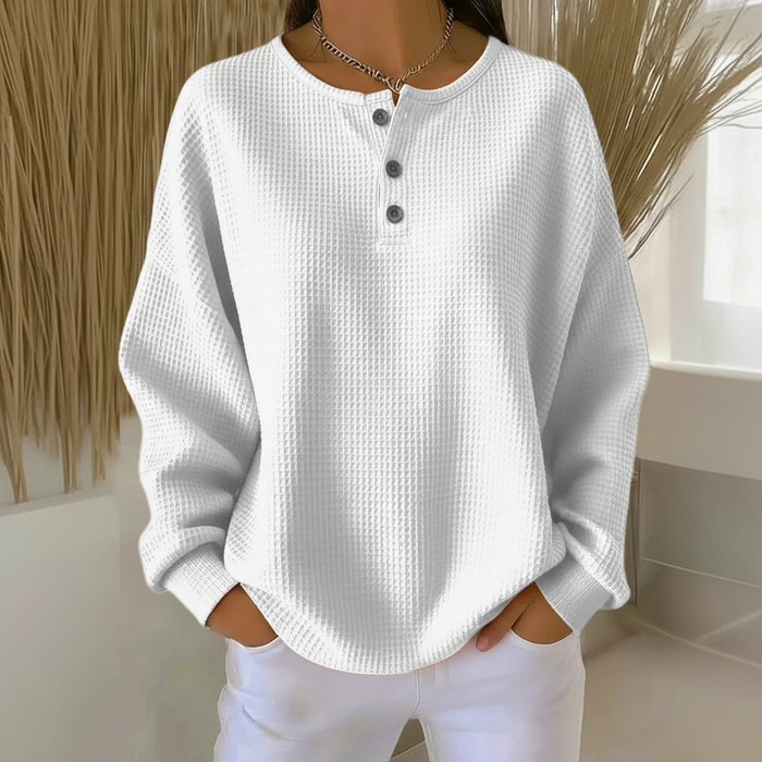 Anne | Cozy Waffle Knit Henley