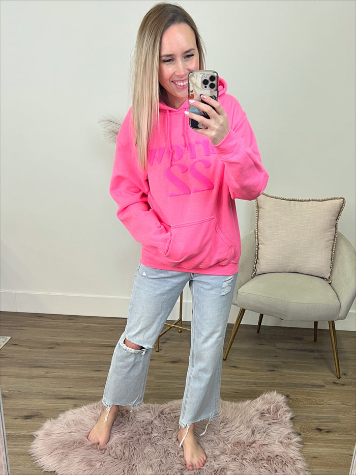 Arrow 22 Neon Pink Hoodie  Twisted Pelican