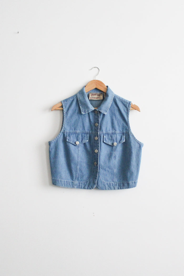 avalon denim vest