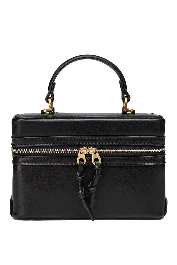 Bag Her - Modern Zipper Handle Satchel Purse