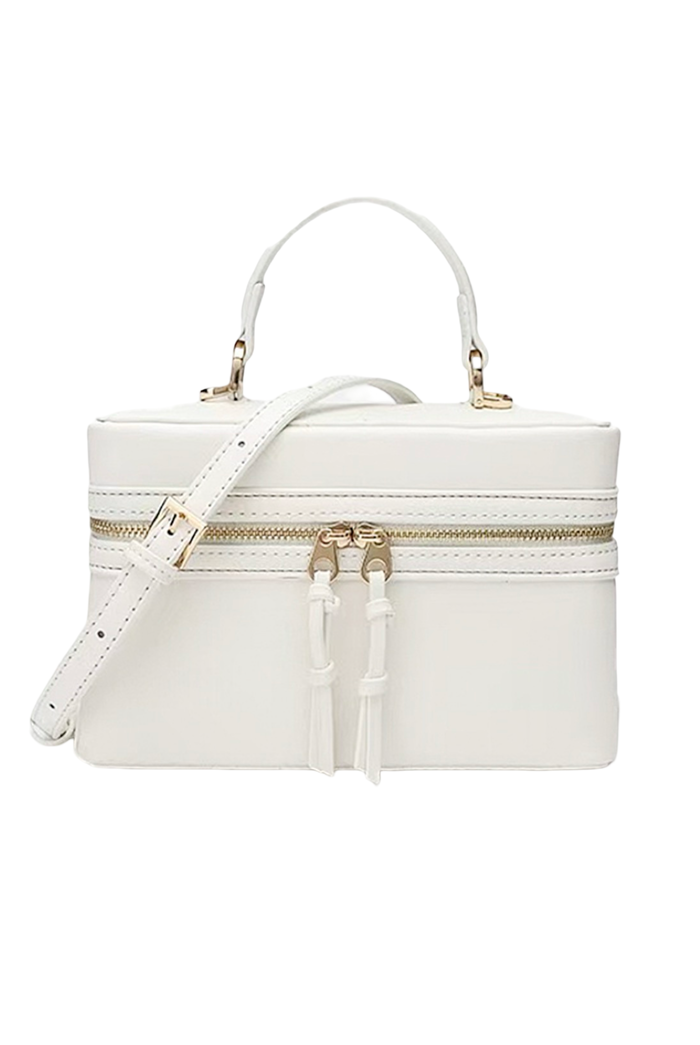 Bag Her - Modern Zipper Handle Satchel Purse