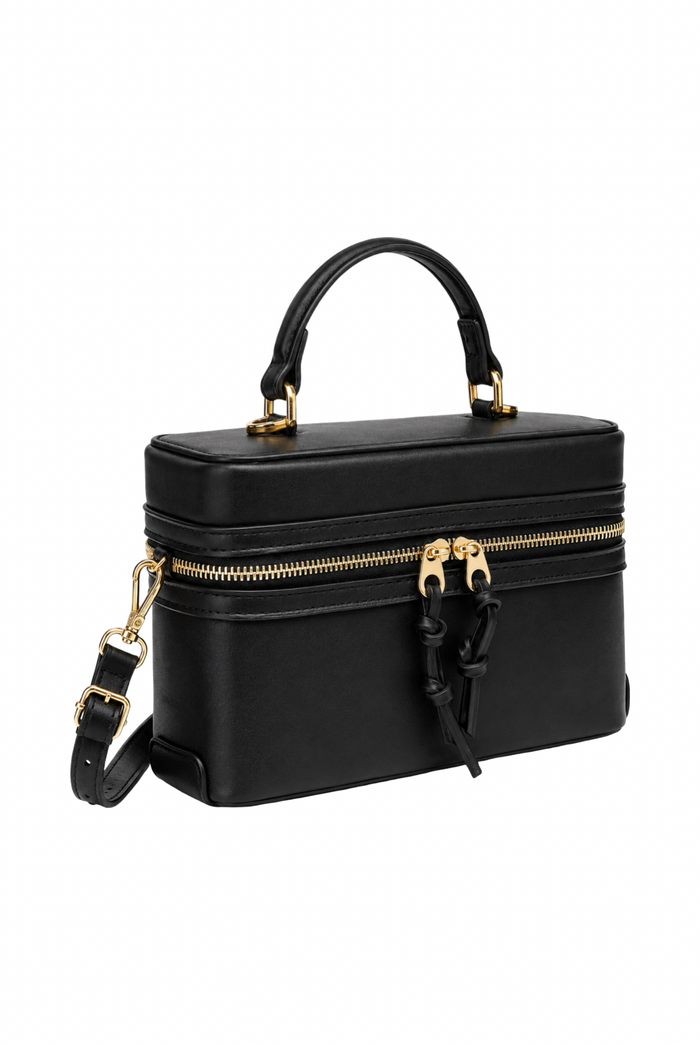 Bag Her - Modern Zipper Handle Satchel Purse