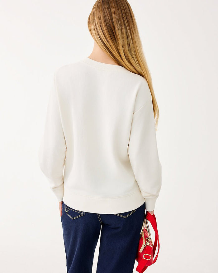 Ballad Long Sleeve Sweatshirt - Coconut Festive Frocks Embellishment