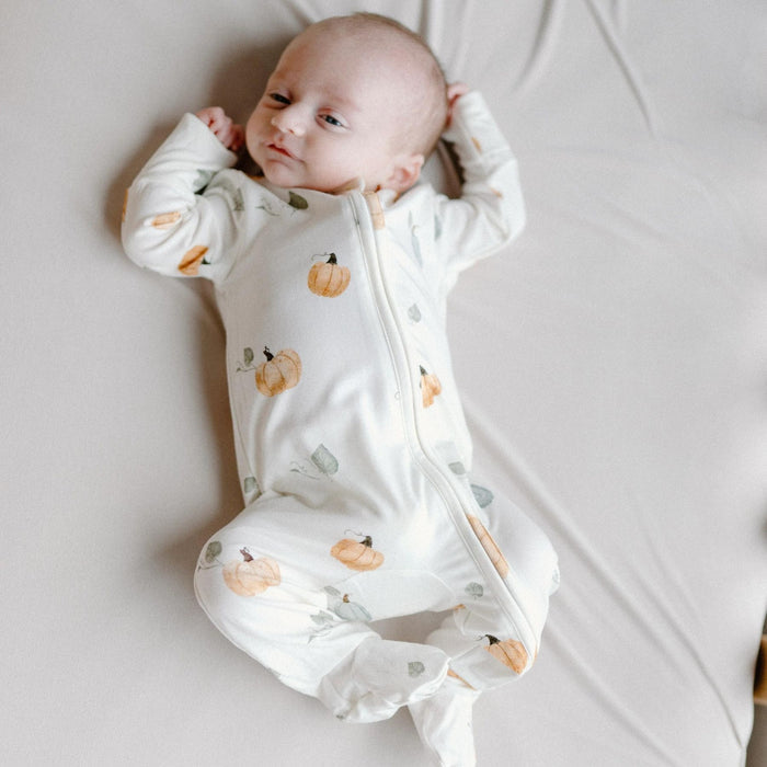 Bamboo Footed Zipper Sleeper, Print