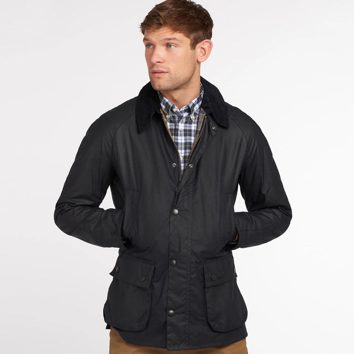 Barbour - Ashby Wax Jacket in Navy - Nigel Clare