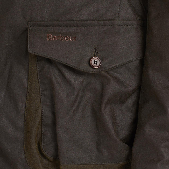 Barbour - Beacon Sports Wax Jacket in Olive - Nigel Clare