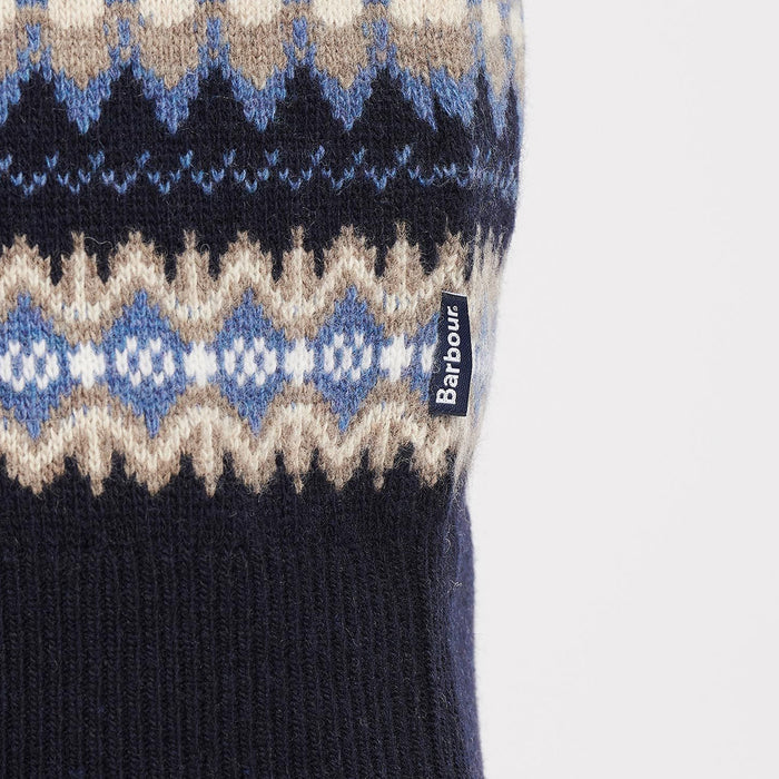 Barbour - Fairisle Crew Neck Jumper in Midnight - Nigel Clare