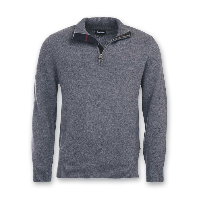 Barbour - Holden Half Zip Jumper in Grey Marl - Nigel Clare